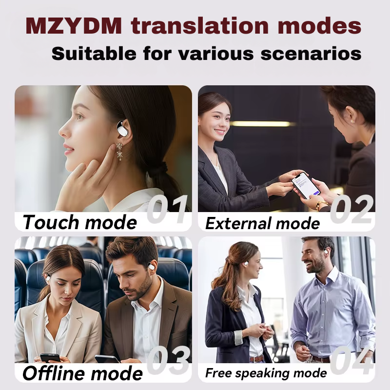 3-in-1 AI Translator Earbuds – 144 Languages