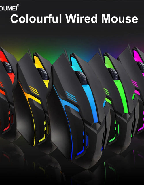Load image into Gallery viewer, E-Sports USB Wired Mouse Colorful LED Gaming Mouse 5000 DPI Wired Mice Optical Wired Gamer Mouse for Desktop Laptop PC Computer
