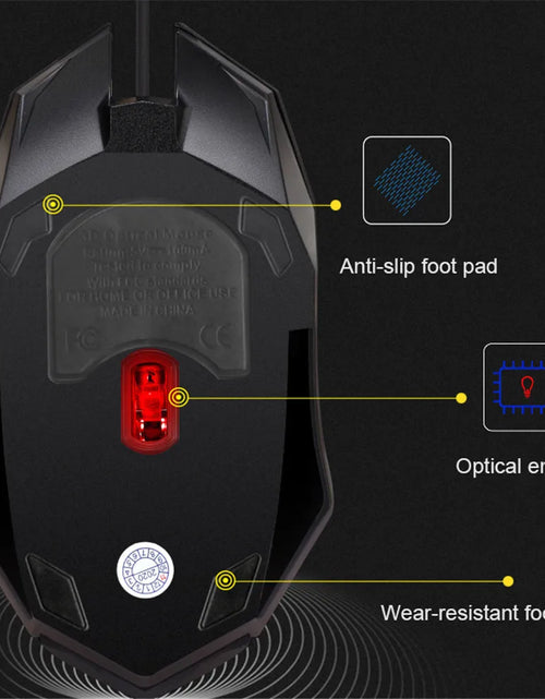 Load image into Gallery viewer, E-Sports USB Wired Mouse Colorful LED Gaming Mouse 5000 DPI Wired Mice Optical Wired Gamer Mouse for Desktop Laptop PC Computer
