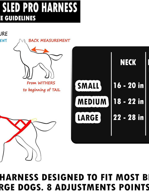 Load image into Gallery viewer, Adjustable Sled Pro Harness, Dog Harness Large Breed, Dog Pulling Harness, Giant Dog Harness, Sled Harness for Pulling, Great for Dog Joring
