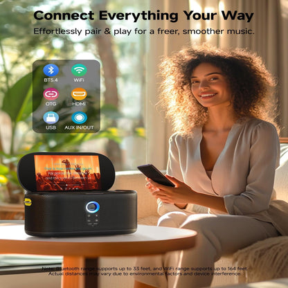 Karaoke Machine for Adults, with Lyrics Display, Karaoke System for Youtube, 280W Speaker, Autotune & EQ, Connect to TV, Portable PA System with 2 Wireless Microphones for Home Outdoor Party