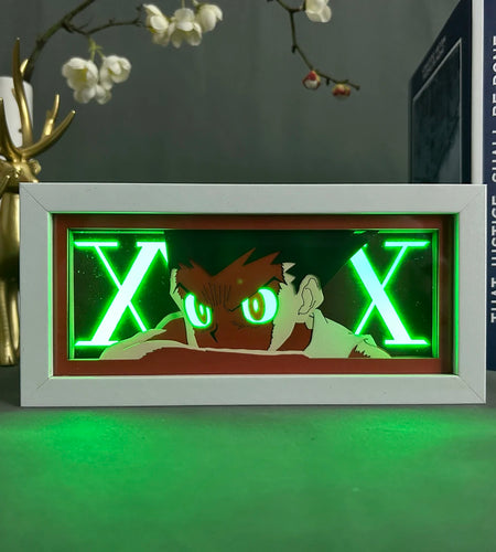 Paper Cut Shadow Box Light Anime Hunter X Hunter Gon for Gamer Room Decoration Bedside Table Lamp Led Night Light Box Manga Hxh