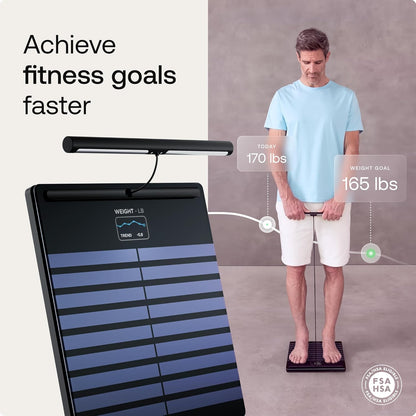 Body Scan - Connected Wifi Scale to Improve Your Health, BIA Personal Scale, Body Composition Analysis, Body Fat, Muscle Mass, Water Percentage
