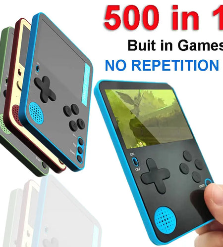 Handheld Game Console 500 Classic Games LCD Portable Retro Video Mini Game Console Rechargeable Great Gift for Kids and Adults